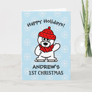 Baby's first Christmas personalized cute Holiday Card