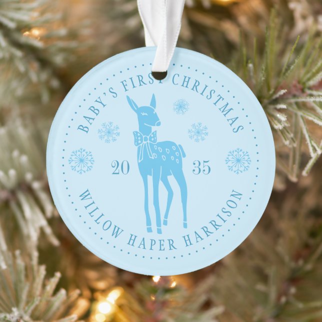 Baby's First Christmas Personalized Keepsake Ornament (Tree)