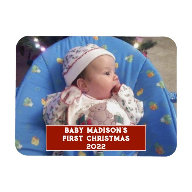 Baby's First Christmas Personalized Magnet (Horizontal)