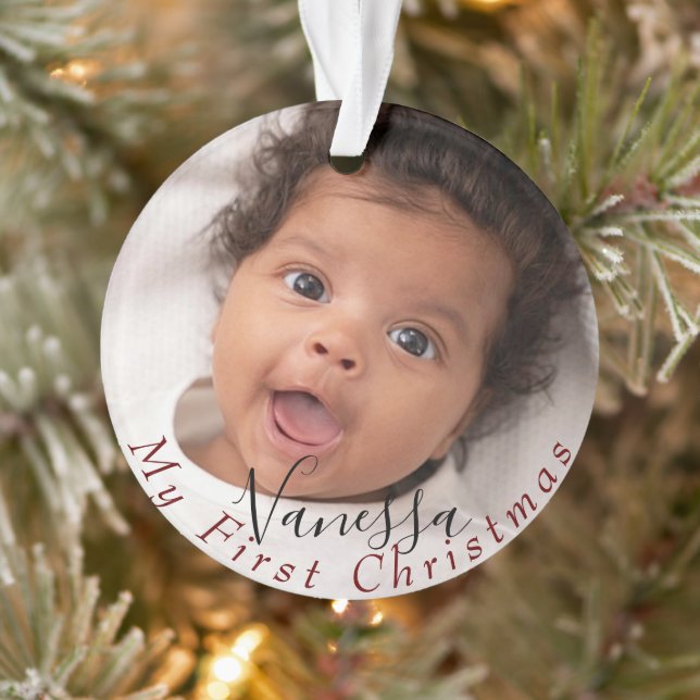Baby's first Christmas personalized Ornament (Tree)