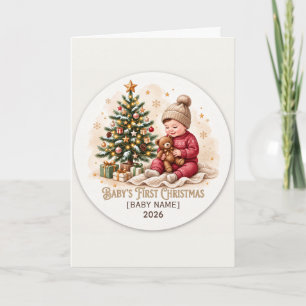 Baby's First Christmas Personalized Ornament Card