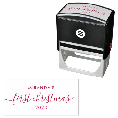 Babys First Christmas Personalized Self_inking Stamp