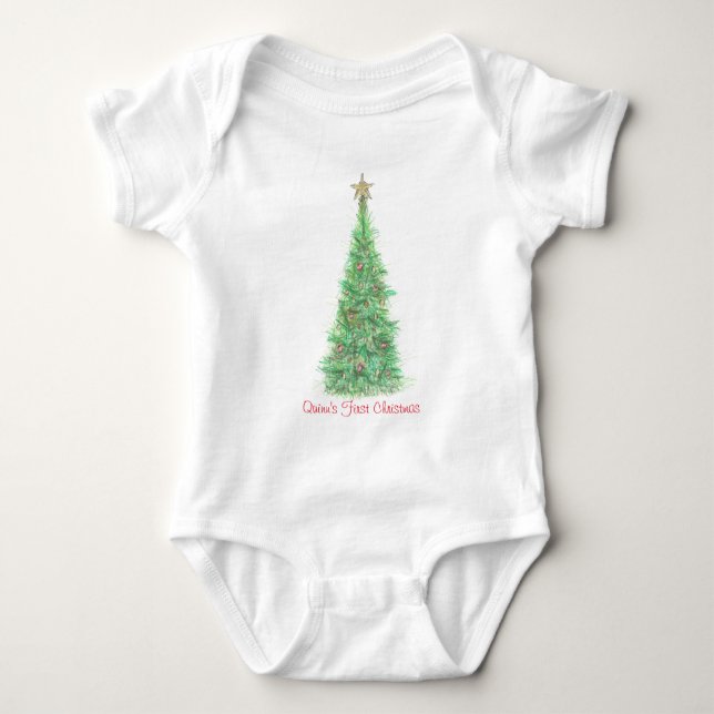 Baby's First Christmas personalized shirt (Front)