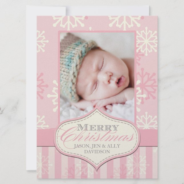 Baby's First Christmas Photo Cards (Front)