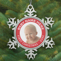 Pewter baby's first christmas ornament shop