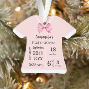 Baby's First Christmas Photo Double Sided Ornament