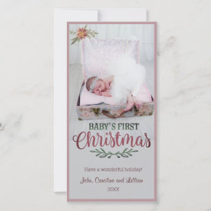 Baby's First Christmas - Photo Holiday Card