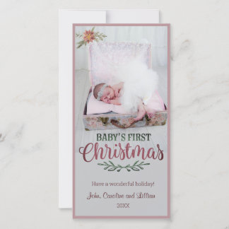 Baby's First Christmas - Photo Holiday Card