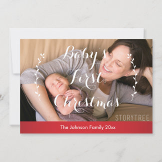 Baby's First Christmas Photo Holiday Card