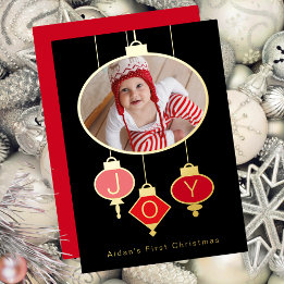 Baby's First Christmas Photo Holiday Card