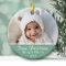 Baby's First Christmas Photo Mint Green Minimal