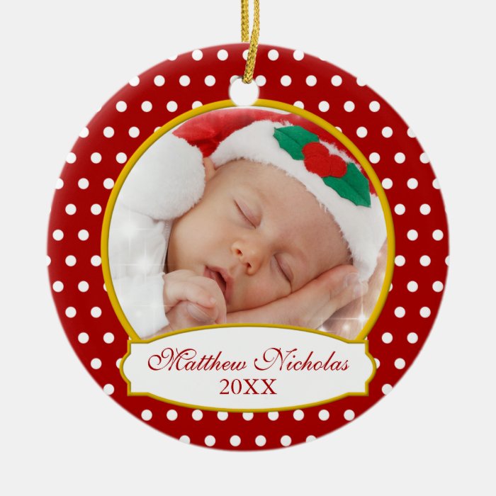 Baby's First Christmas Photo Ornament