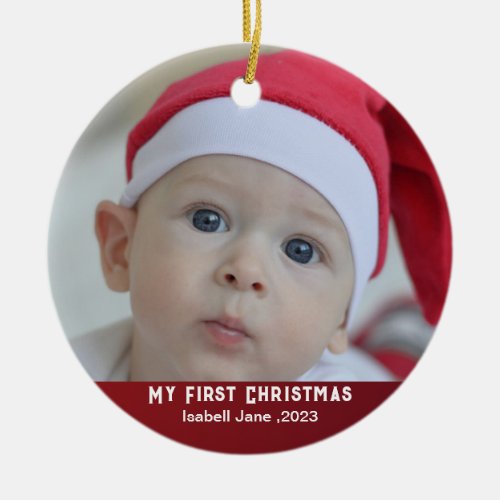 Babys  First Christmas Photo Ornament