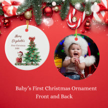 Baby's First Christmas Photo Ornament