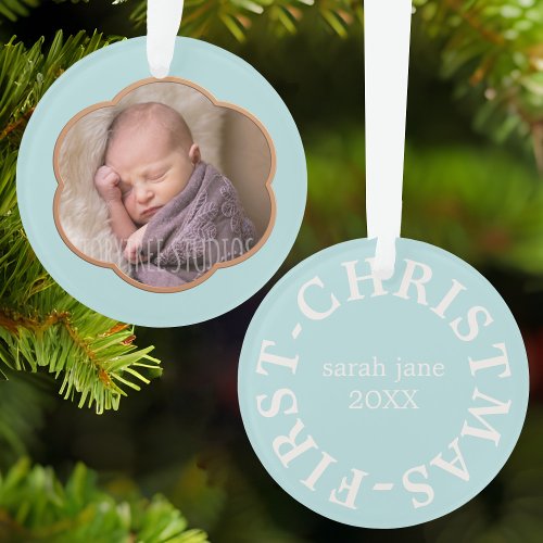 Babys First Christmas Photo Ornament