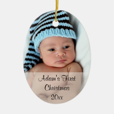 Baby's First Christmas Photo Ornament