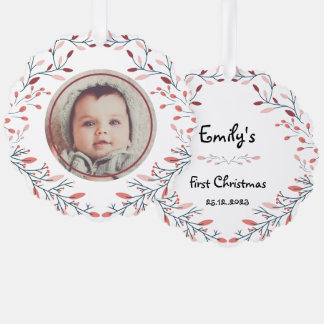 Baby's first Christmas Photo Ornament Card