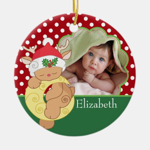 Babys First Christmas Photo Ornament Deer