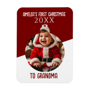 Baby's First Christmas Photo Ornament Keepsake  Magnet