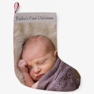 Baby's First Christmas Photo Small Christmas Stocking