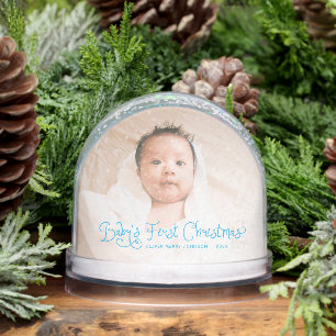 Babys First Christmas  Photo  Snow Globe