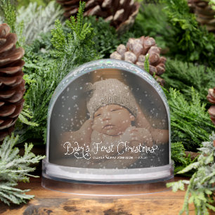 Babys First Christmas  Photo  Snow Globe