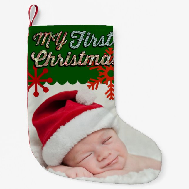 Baby's First Christmas PHOTO STOCKING (Front)