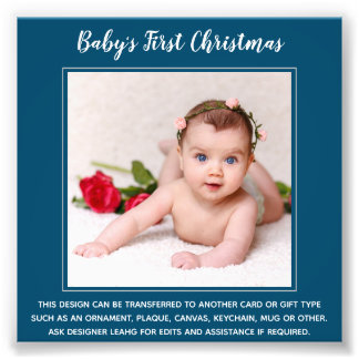 Babys First Christmas PHOTO Template - Create Own Print