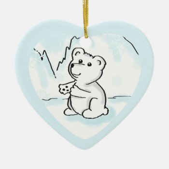Baby's First Christmas Polar Bear Cub Ornament by sfcount at Zazzle