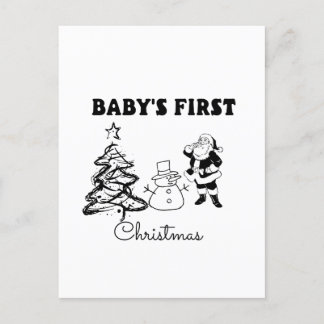 Baby's  First Christmas  Postcard