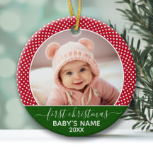 Babys First Christmas - Red Polka Dots