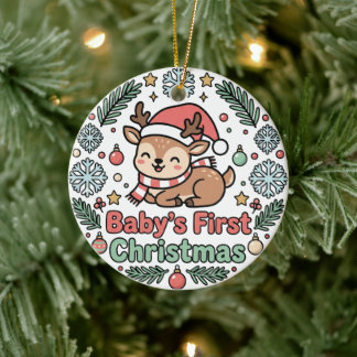 Baby's First Christmas Reindeer Ornament