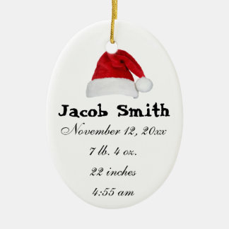 Baby's First Christmas Santa Hat Ornament