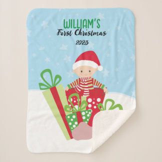 🎄Baby's First Christmas Sherpa Blanket