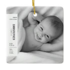 Baby's First Christmas Simple Modern Photo Ceramic