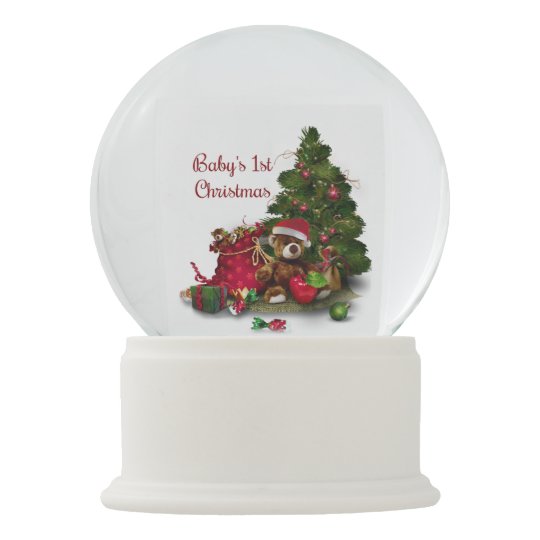 Globe snow 1st christmas baby hug Baby's First Christmas Snow Globe | Zazzle.com