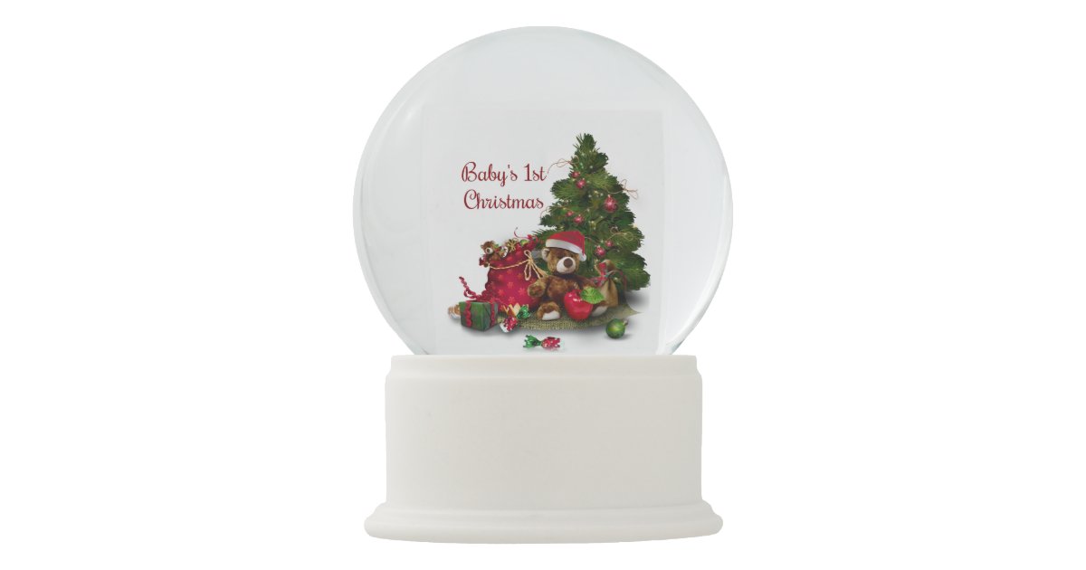 Baby's first christmas snow globe Baby's First Christmas Snow Globe | Zazzle.com
