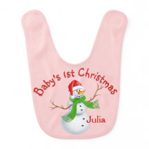 Baby's First Christmas Snowman Baby Girl