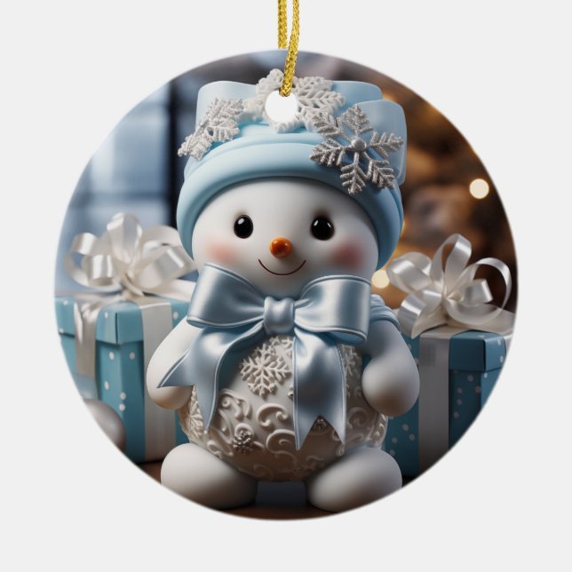 Baby's First Christmas Snowman Ornament (Front)