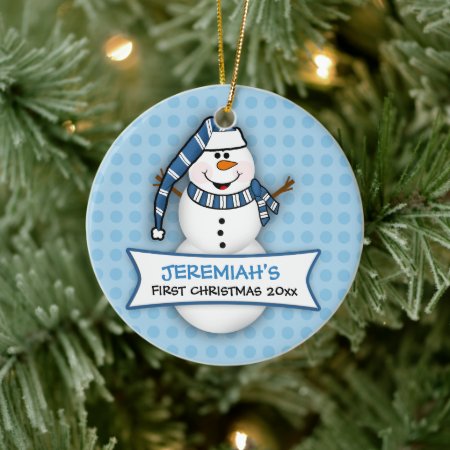 Baby's First Christmas Snowman Ornament