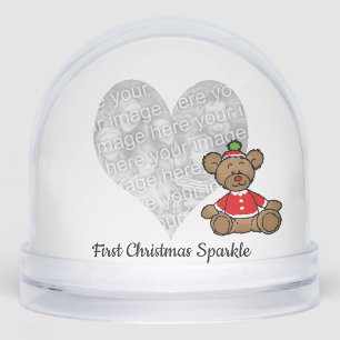 Baby's First Christmas Sparkle – Teddy Bear Snow Globe