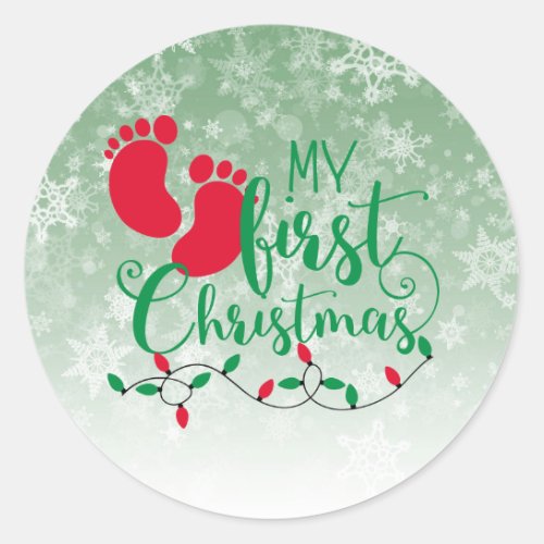 Babys First Christmas Sticker