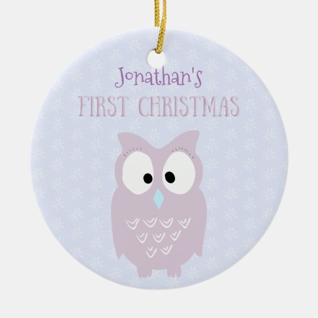 Baby's First Christmas - Sweet Purple Owl
