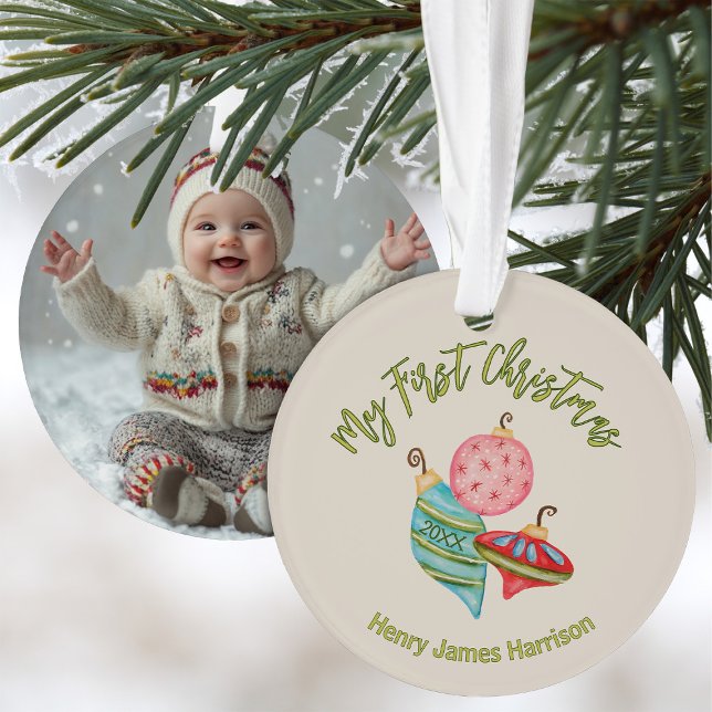 Baby's First Christmas Sweet Simple Ornaments Cute (Creator Uploaded)
