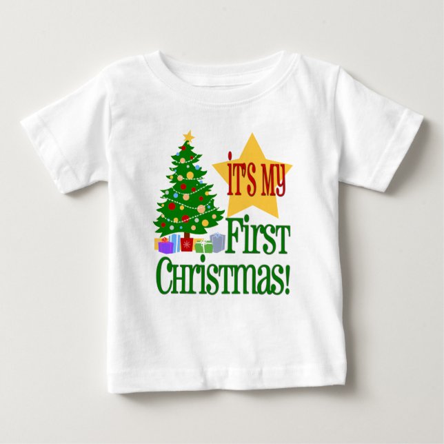 Babys First Christmas T-shirt (Front)
