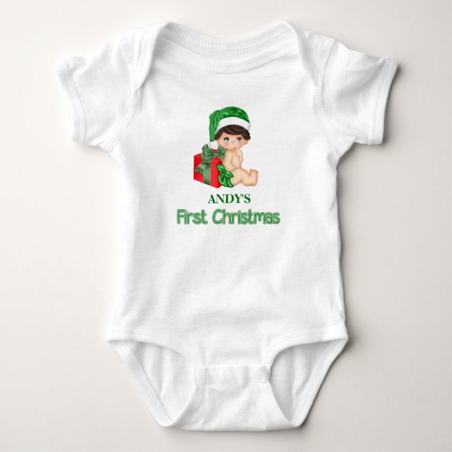 Baby's First Christmas t-Shirt Baby Bodysuit (Front)