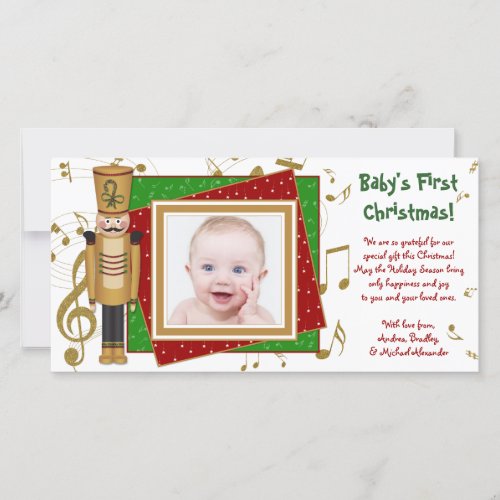 Babys First Christmas Toy Soldier Photo Cards