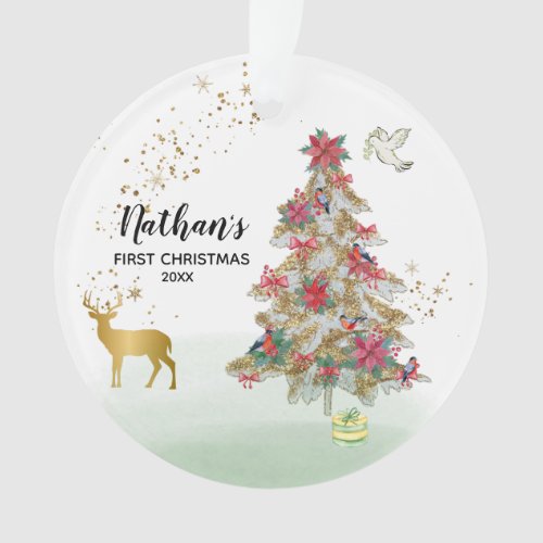 Babys First Christmas _ Tree Peace Dove Truck Ornament