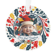 Baby's First Christmas Tricolor wreath