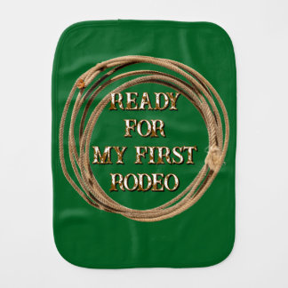 Baby's First Christmas with lariat Baby Burp Cloth